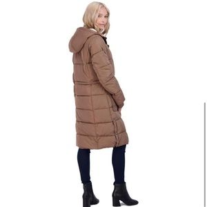 Lucky Brand Quilted Faux Fur Lined Winter Puffer Coat